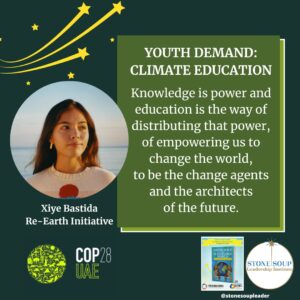 COP28 Youth Delegate Xiye Bastida for Climate Education