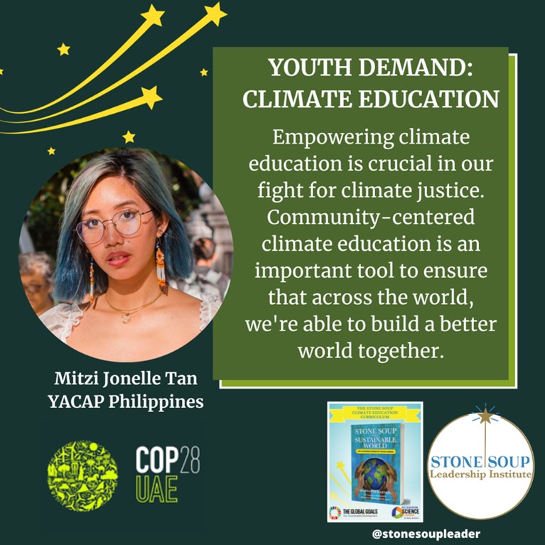 COP28 Youth Delegate Mitzi Jonelle Tan for Climate Education